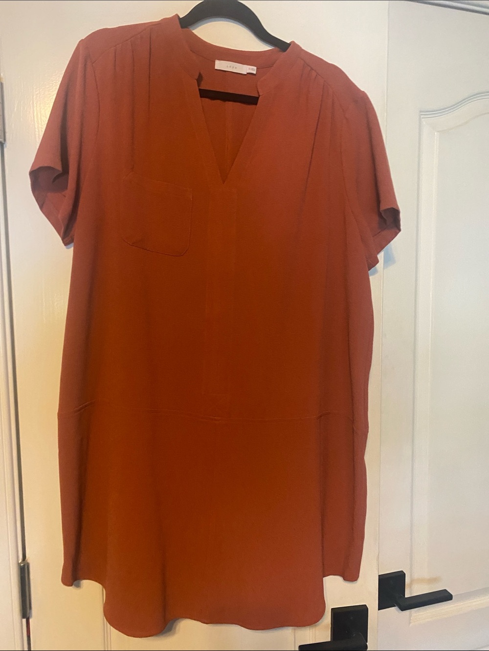 Lush Mini Dress in Rust Orange